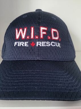 Fire Rescue Embroidered Navy Baseball Cap